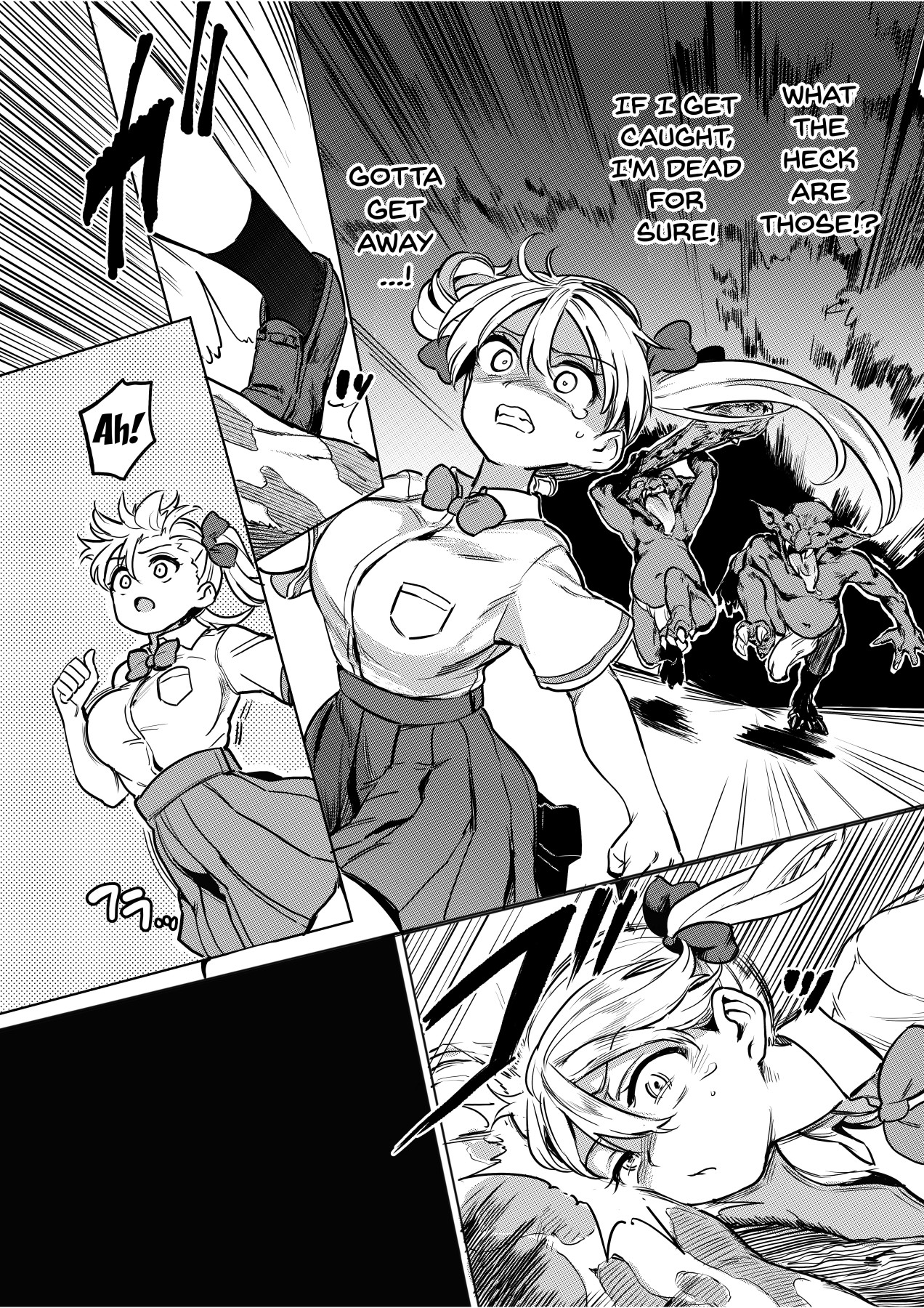 Hentai Manga Comic-Goblin x Schoolgirls x Collapse Cheeky Gal Edition-Read-4